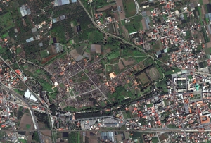 Pompei vista dal satellite della Costellazione Cosmo-SkyMed