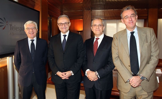 Da sinistra: Gianni De Gennaro, Mario Mauro, Luigi Pasquali e Alessandro Pansa 