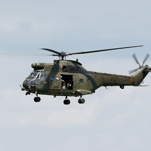 L’elicottero Puma della  Royal Air Force britannica