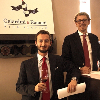 Raimondo Romani e Flaviano Gelardini, titolari di Gelardini & Romani Wine Auction